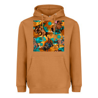Meerkat cowboy rodeo seamless pattern Heavyweight Hoodie - BundleAndBundleShop