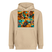 Mushroom cowboy rodeo seamless pattern Heavyweight Hoodie - BundleAndBundleShop