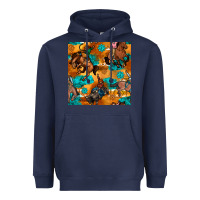 Navy cowboy rodeo seamless pattern Heavyweight Hoodie - BundleAndBundleShop