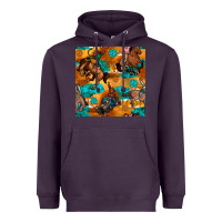 Plum cowboy rodeo seamless pattern Heavyweight Hoodie - BundleAndBundleShop