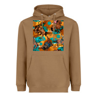 Toasted Coconut cowboy rodeo seamless pattern Heavyweight Hoodie - BundleAndBundleShop