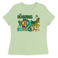 Matcha roaring into 100 day of school Ladies Tee - MaliasSmallBusiness
