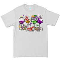 Dove Grey mardi gras wine glasses Premium Tee - MaliasSmallBusiness