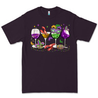 Plum mardi gras wine glasses Premium Tee - MaliasSmallBusiness