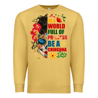Antique Gold in a world full of princess be a chingona Premium Sweatshirt - BundleAndBundleShop