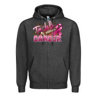 Charcoal Heather Tackle cancer Football Zipper Hoodie - FaDigitalArtStudio