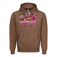 Chestnut Tackle cancer Football Zipper Hoodie - FaDigitalArtStudio