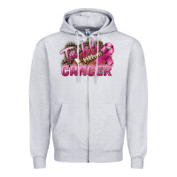 Heather Grey Tackle cancer Football Zipper Hoodie - FaDigitalArtStudio