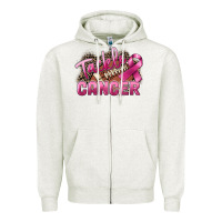 Oatmeal Heather Tackle cancer Football Zipper Hoodie - FaDigitalArtStudio