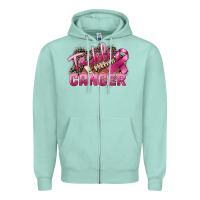 Seafoam Tackle cancer Football Zipper Hoodie - FaDigitalArtStudio