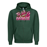 Tackle Cancer Football Zipper Hoodie | Teevron