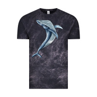 Cloud Black humpback whale jumping Vintage Tee - BarkalooDesign