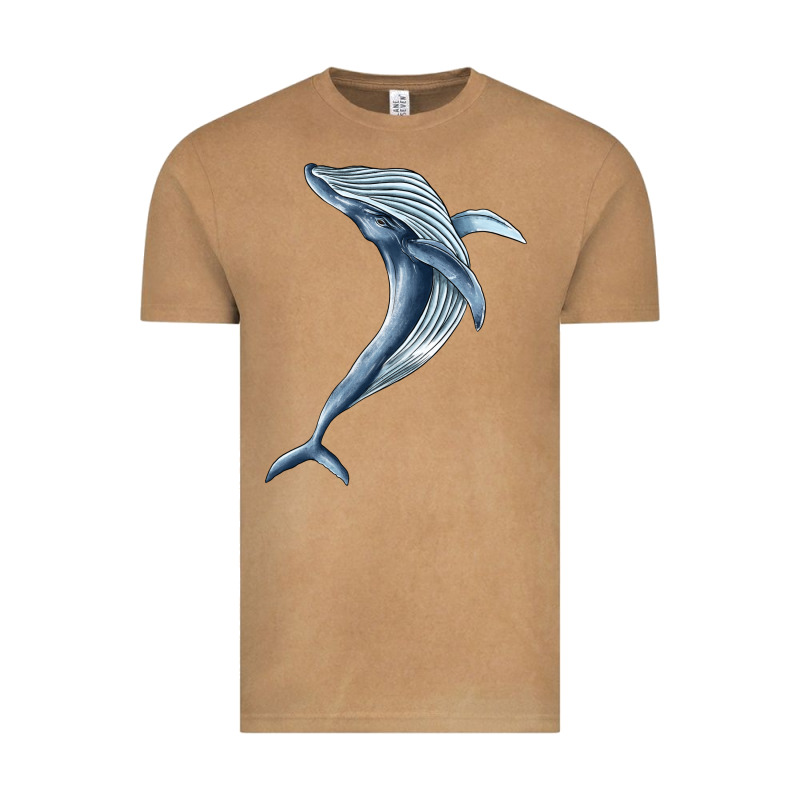 Humpback Whale Jumping Vintage Tee by BarkalooDesign | Teevron
