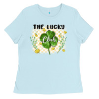 Baby Blue the lucky club Ladies Tee - MaliasSmallBusiness