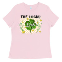 Bubblegum Pink the lucky club Ladies Tee - MaliasSmallBusiness