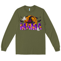 Army Green Halloween Mama Long Sleeve Tee - texasbilliewilder
