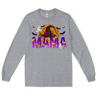Heather Grey Halloween Mama Long Sleeve Tee - texasbilliewilder