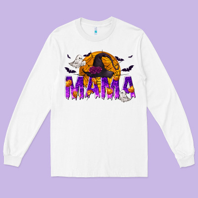 Halloween Mama Long Sleeve Tee Designed By Texasbilliewilder