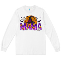 White Halloween Mama Long Sleeve Tee - texasbilliewilder