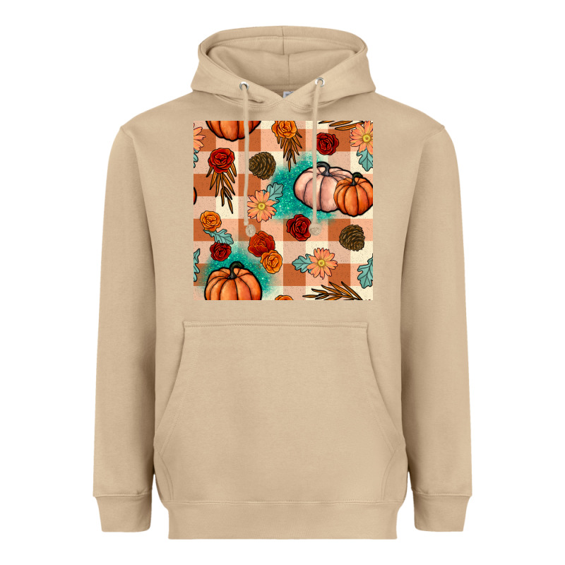 Floral Pumpkins Seamless Pattern Heavyweight Hoodie by BundleAndBundleShop | Teevron