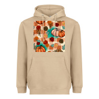 Mushroom floral pumpkins seamless pattern Heavyweight Hoodie - BundleAndBundleShop