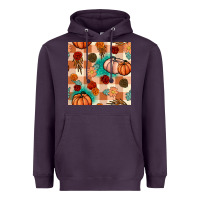 Plum floral pumpkins seamless pattern Heavyweight Hoodie - BundleAndBundleShop