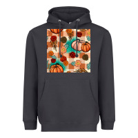 Smoke floral pumpkins seamless pattern Heavyweight Hoodie - BundleAndBundleShop