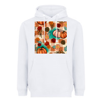 White floral pumpkins seamless pattern Heavyweight Hoodie - BundleAndBundleShop