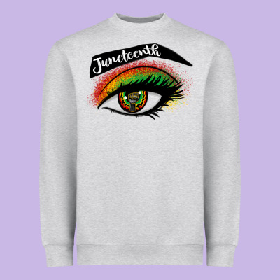 Juneteenth Eyelash Cowgirl Heavyweight Sweatshirt Designed By Cowgirlartshop