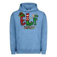 Pigment Pebble Blue Elf Squad Urban Hoodie - CowhideDigitalArt