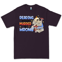 Plum reading because murder is wrong Premium Tee - MaliasSmallBusiness