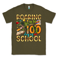 Army Green roaring in to 100 day of school Classic Tee - Artiststas