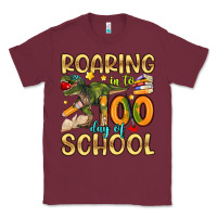 Burgundy roaring in to 100 day of school Classic Tee - Artiststas
