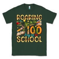 Sports Green roaring in to 100 day of school Classic Tee - Artiststas