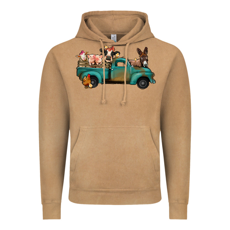 Farm Animals Truck Vintage Hoodie by Jasminsmagicworld | Teevron