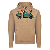 Vintage Coffee farm animals truck Vintage Hoodie - Jasminsmagicworld