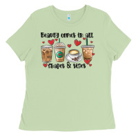 Beauty Comes In All Shapes And Sizes Coffee Ladies Tee | Teevron