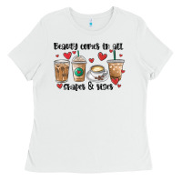 White beauty comes in all shapes and sizes coffee Ladies Tee - MaliasSmallBusiness
