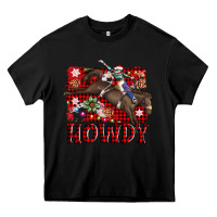 Black rodeo christmas howdy Heavy Core Tee - AdoDesignShop