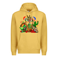 Antique Gold Mexican Cold Drink With Cactus Sombrero And Tequil Premium Hoodie - FaDigitalArtStudio