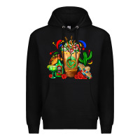 Black Mexican Cold Drink With Cactus Sombrero And Tequil Premium Hoodie - FaDigitalArtStudio