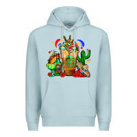 Blue Mist Mexican Cold Drink With Cactus Sombrero And Tequil Premium Hoodie - FaDigitalArtStudio