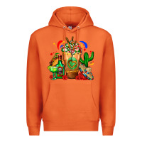 Carrot Mexican Cold Drink With Cactus Sombrero And Tequil Premium Hoodie - FaDigitalArtStudio