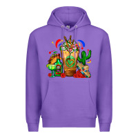 Purple Mexican Cold Drink With Cactus Sombrero And Tequil Premium Hoodie - FaDigitalArtStudio