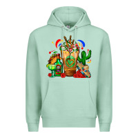 Seafoam Mexican Cold Drink With Cactus Sombrero And Tequil Premium Hoodie - FaDigitalArtStudio
