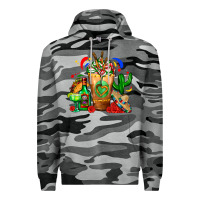 Slate Camo Mexican Cold Drink With Cactus Sombrero And Tequil Premium Hoodie - FaDigitalArtStudio