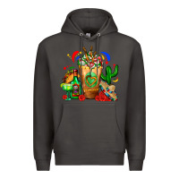 Smoke Mexican Cold Drink With Cactus Sombrero And Tequil Premium Hoodie - FaDigitalArtStudio
