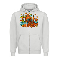 Dove Grey Thanksgiving Coffee Mug Zipper Hoodie - FaDigitalArtStudio