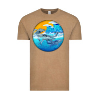 Vintage Coffee humpback whale Vintage Tee - BarkalooDesign