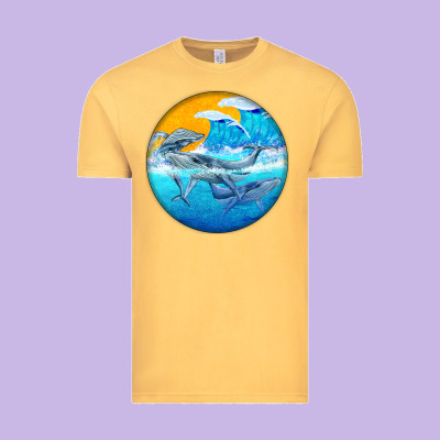 Humpback Whale Vintage Tee Designed By Barkaloodesign